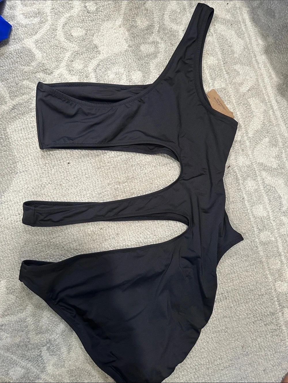 SKIMS Black Asymmetric Multi-Cutout One-Piece Swimsuit (56)